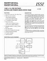 DataSheet IS62WV12816BLL pdf
